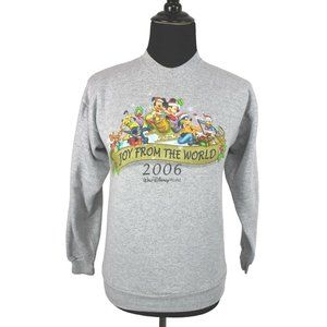 Walt Disney World Christmas Sweatshirt size L Kids Children 2006 Joy Gray